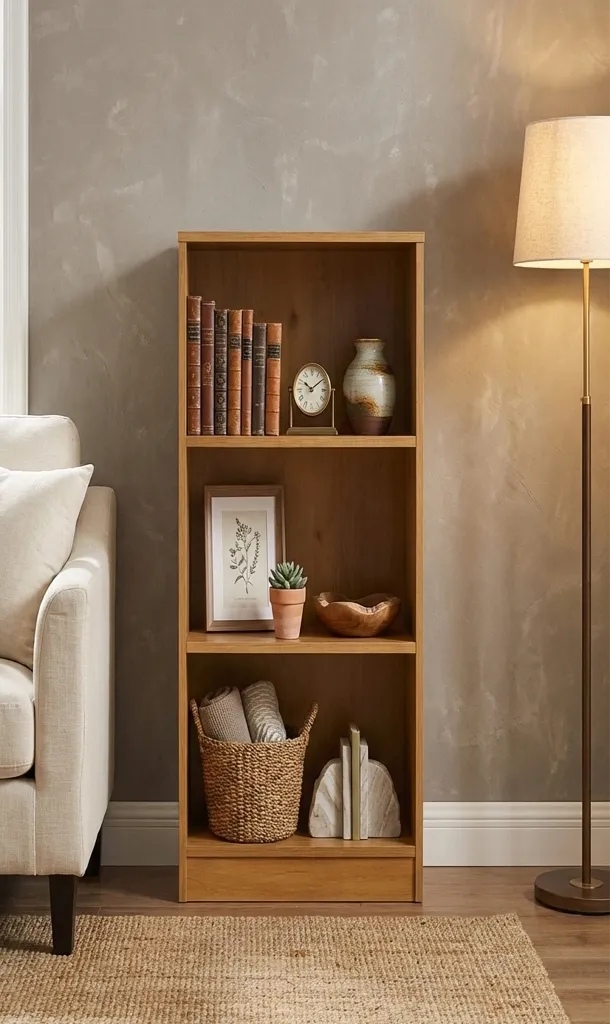 3-Tier Wooden Open Bookshelf