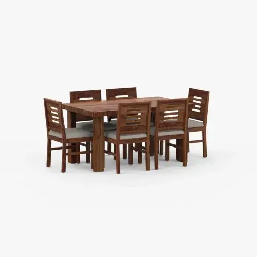 Elegant Six Seater Shisham Wooden Dining Table 2